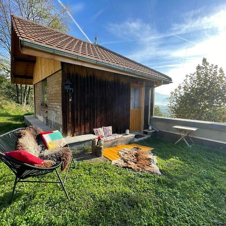 Jolie Cabane Avec Jacuzzi Pour Les Amoureux De La Nature Tullins Kültér fotó